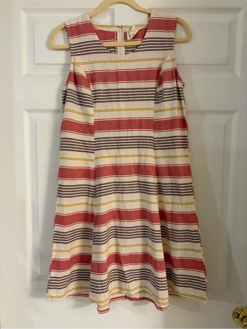 Mata Traders Mondrian striped sleeveless fit-and-flare dress cotton women’s L